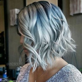 Denim hues: ladies are dying their particular hair to replicate 'denim' using blues, lilac and grey