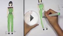How to Draw Clothes for Beginners Fashion Designing: Green